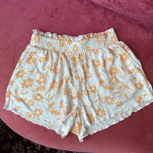 Colsie orange floral sleep shorts